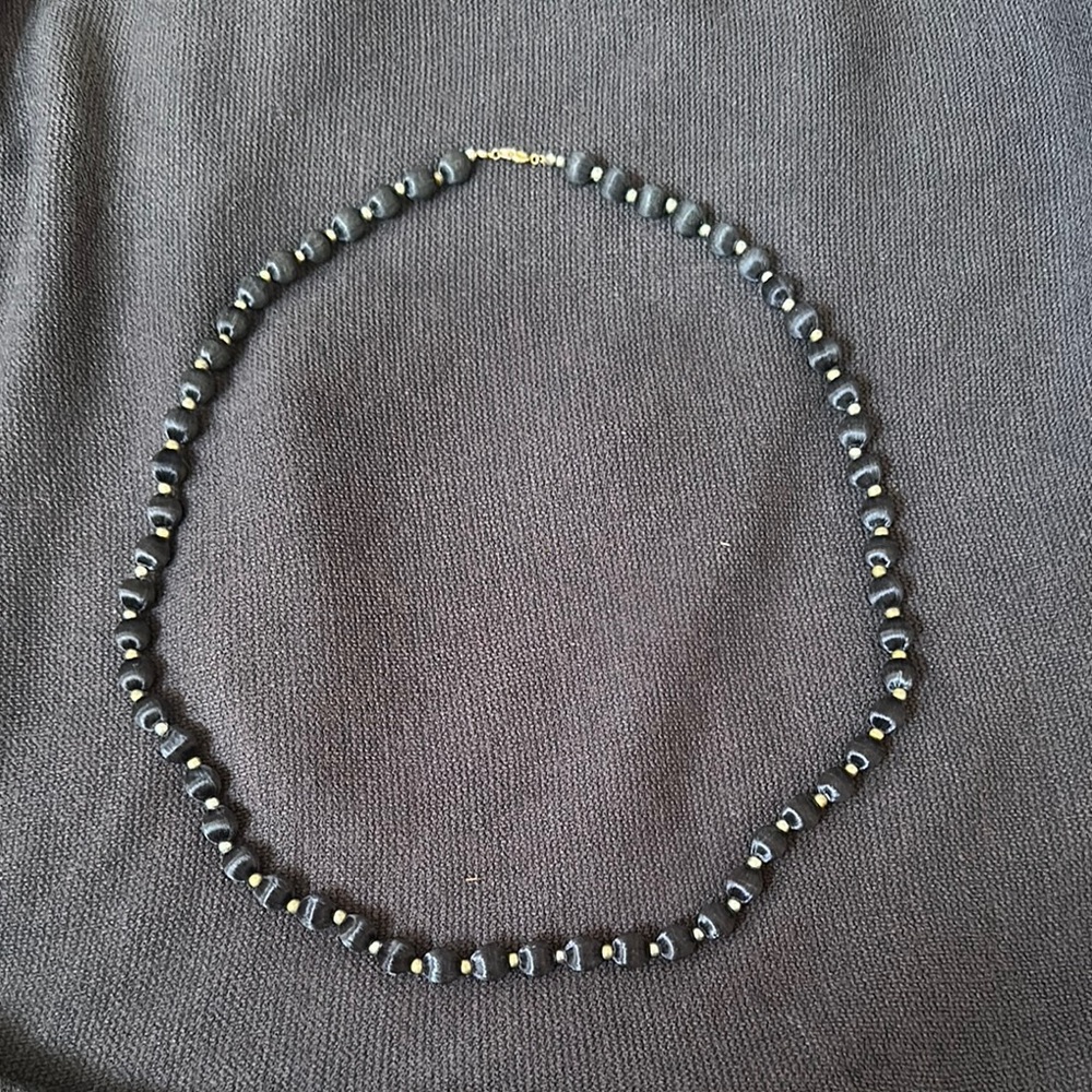 Black Beaded Necklace